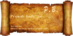 Prokob Beáta névjegykártya
